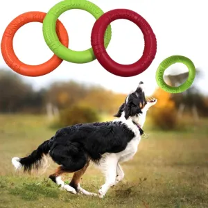 Durable Floating Dog Ring Toy – Anti-Bite EVA Chew & Fetch Ring for Outdoor Interactive Training