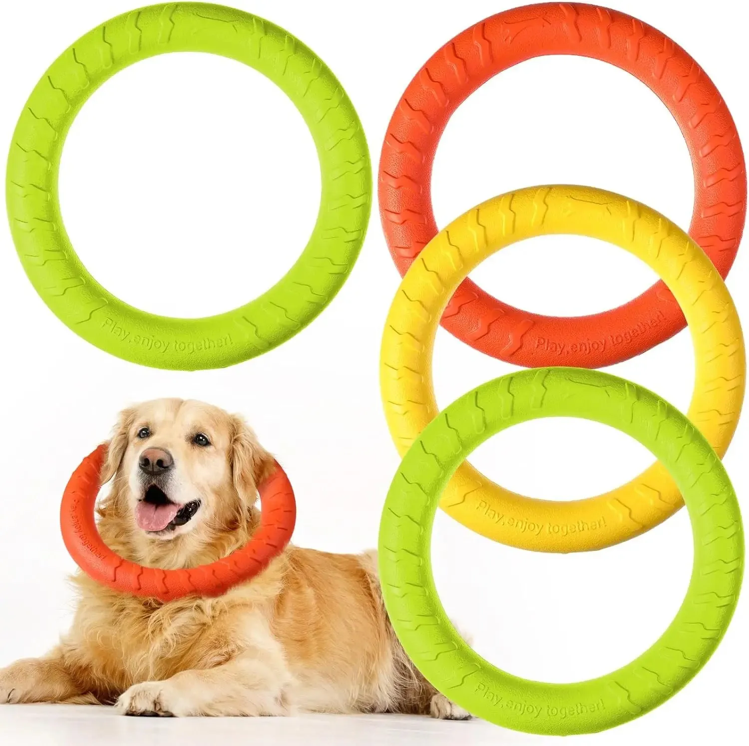 Durable Floating Dog Ring Toy – Anti-Bite EVA Chew & Fetch Ring for Outdoor Interactive Training