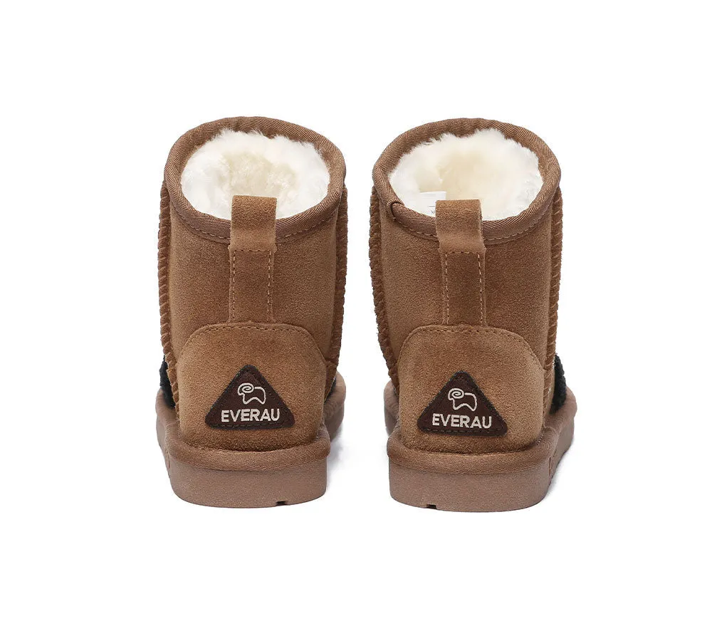 EVERAU® UGG Boots Kids Sheepskin Wool Tiger Kids Plus