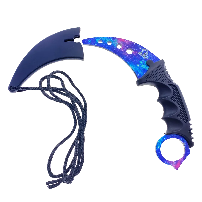 Falcon 7 1/2" Purple Combat Karambit Trainer Knife