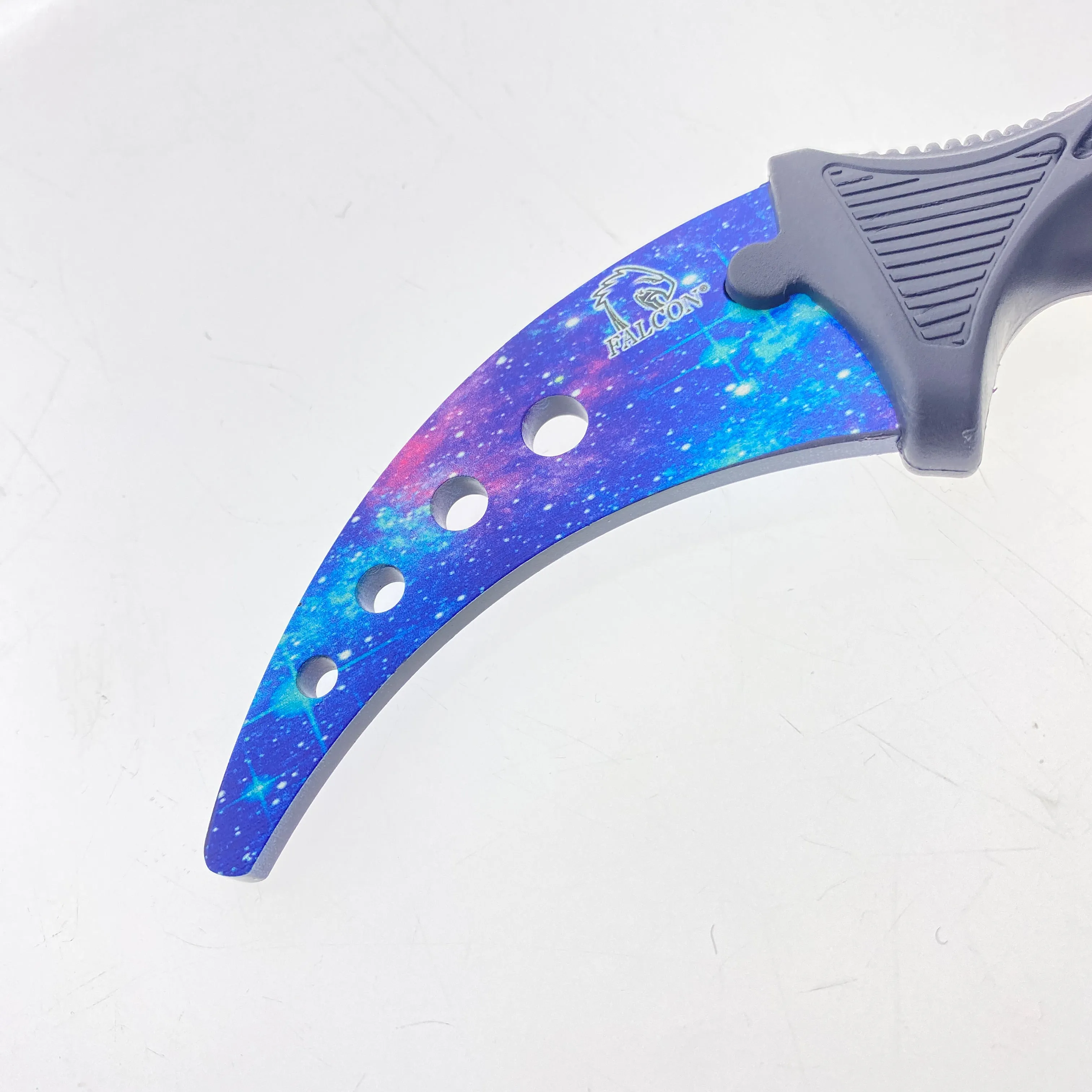 Falcon 7 1/2" Purple Combat Karambit Trainer Knife