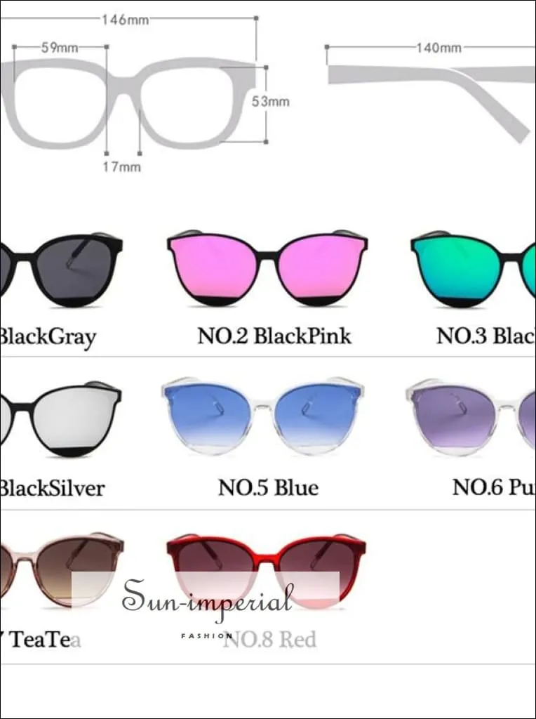 Fashion Sunglasses Women Vintage Metal Eyeglasses Mirror Classic Vintage Sunniness