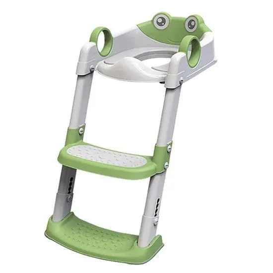 Frog Shape Potty Training Seat Kids Toilet Seat with Step Stool