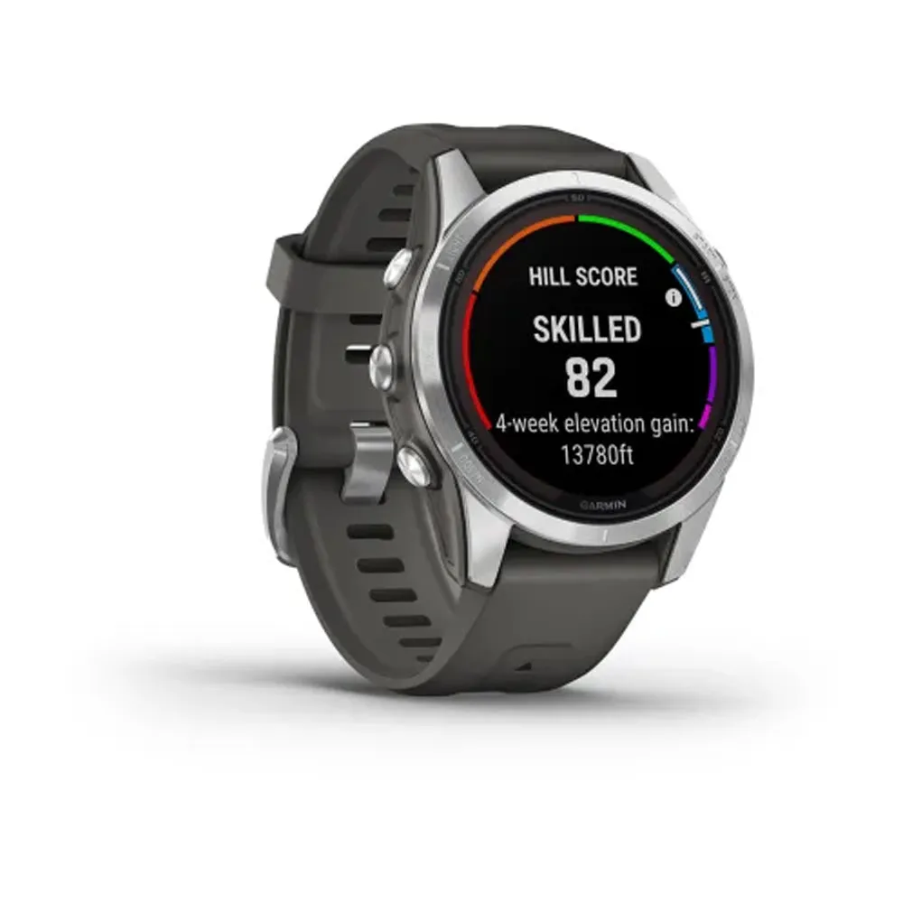 Garmin Fēnix® 7S Pro – Solar Edition Silver with Graphite Band 42mm