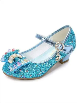 Girls Bow Tie Glitter Princess Shoes By Liv and Mia