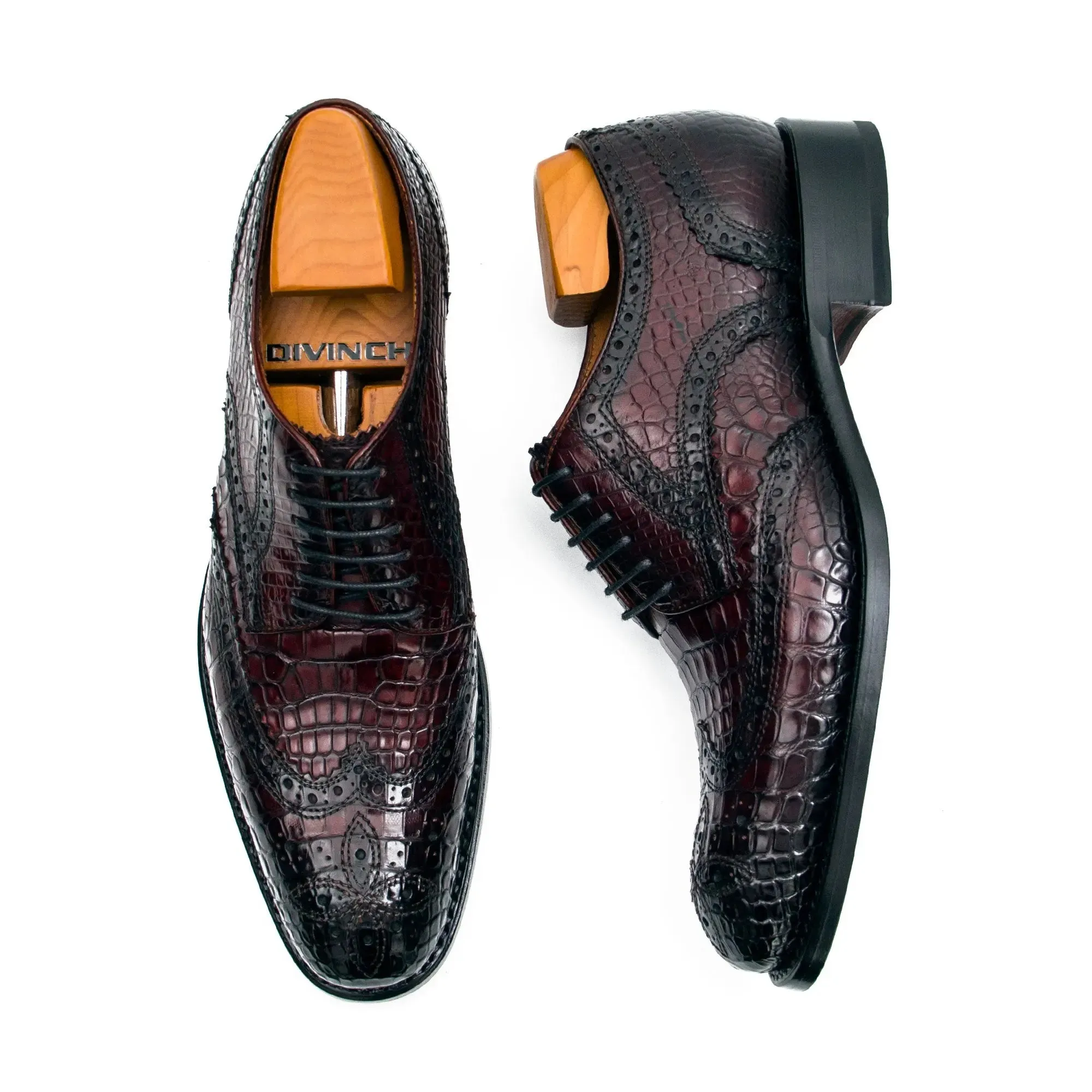 Goodyear Nile Crocodile Leather Derby Shoes