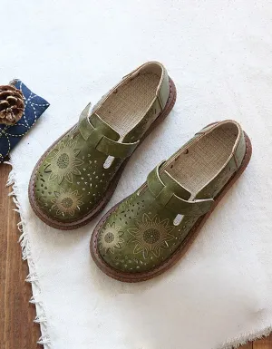 Handmade Wide Head Comfortable Walking Shoes