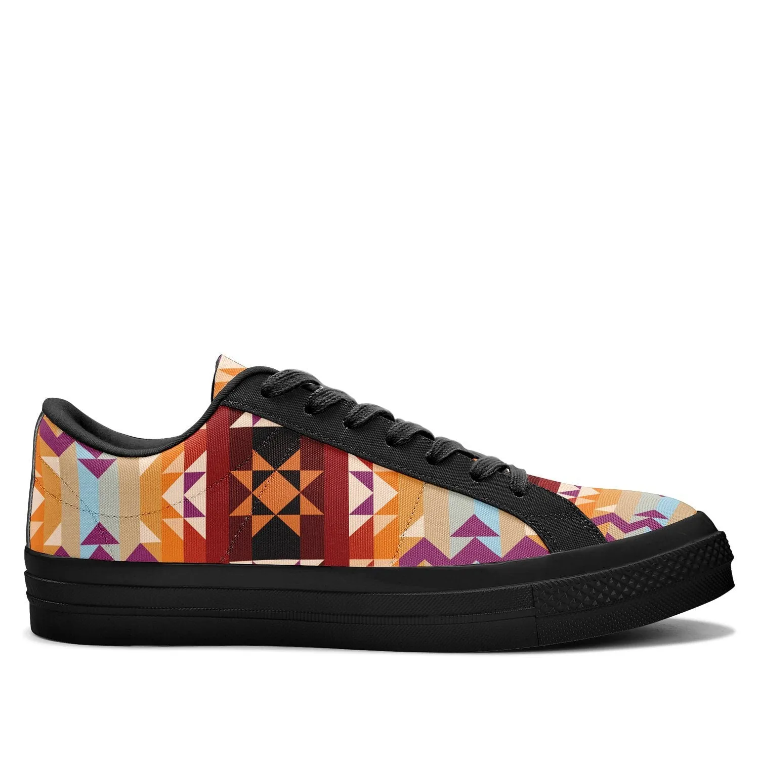 Heatwave Aapisi Low Top Canvas Shoes Black Sole