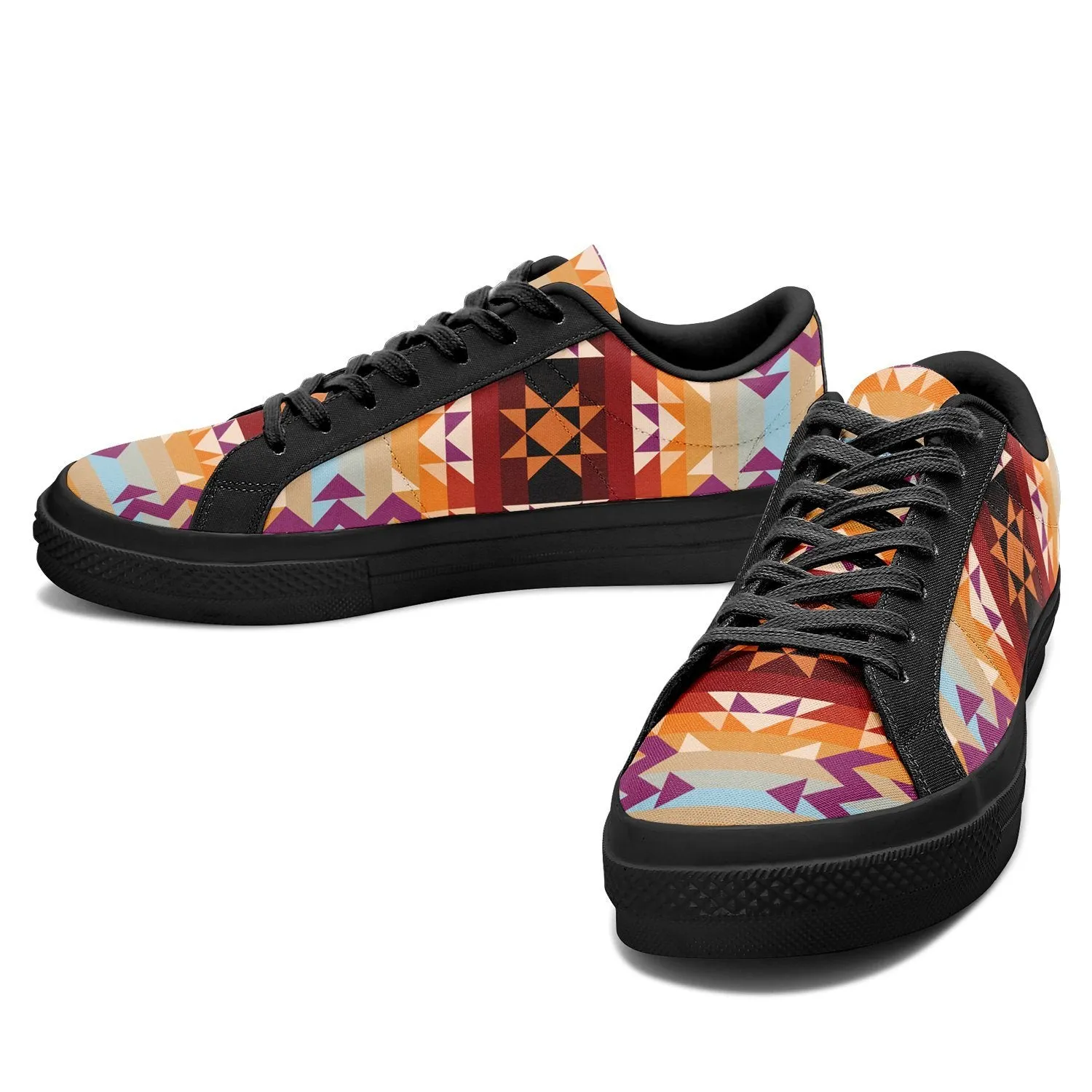 Heatwave Aapisi Low Top Canvas Shoes Black Sole