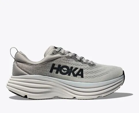 HOKA MENS BONDI 8 - SHARKSKIN/HARBOR MIST