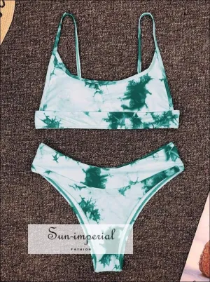 Hook String Bikini Set - Green