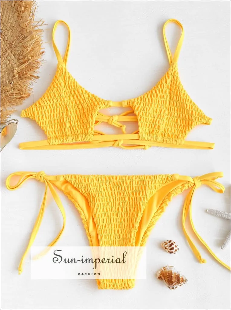 Howell X Cutout Ribbed Bikini Swimsuit