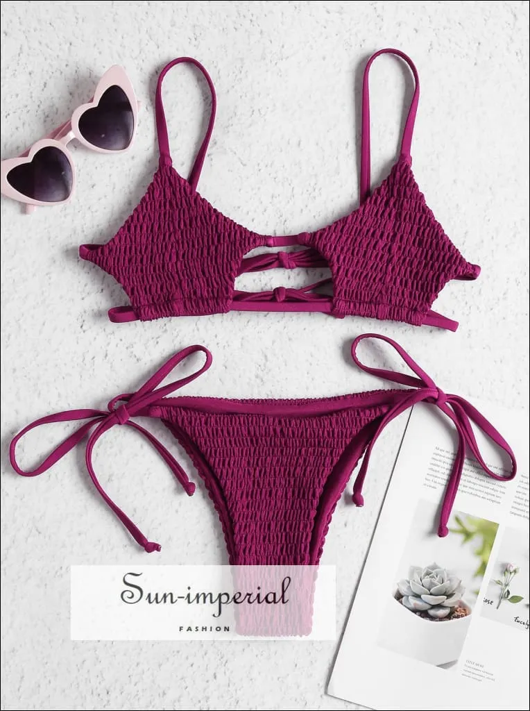 Howell X Cutout Ribbed Bikini Swimsuit