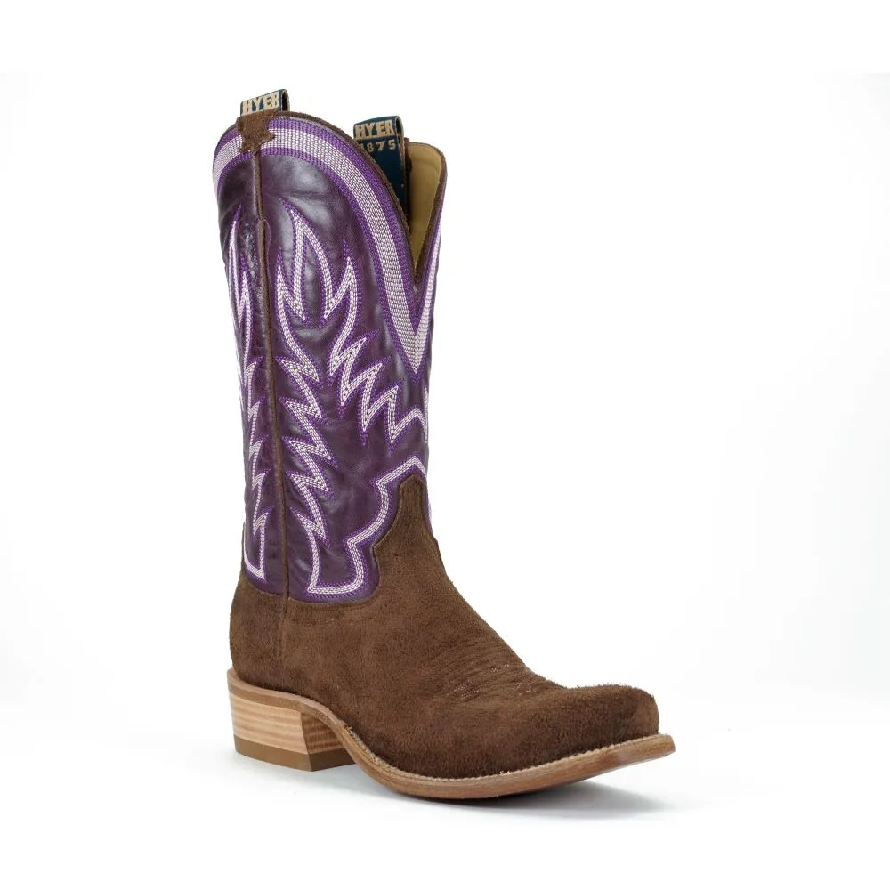 'Hyer' Men's 13" Culver Western Cutter Toe - Chestnut / Eggplant