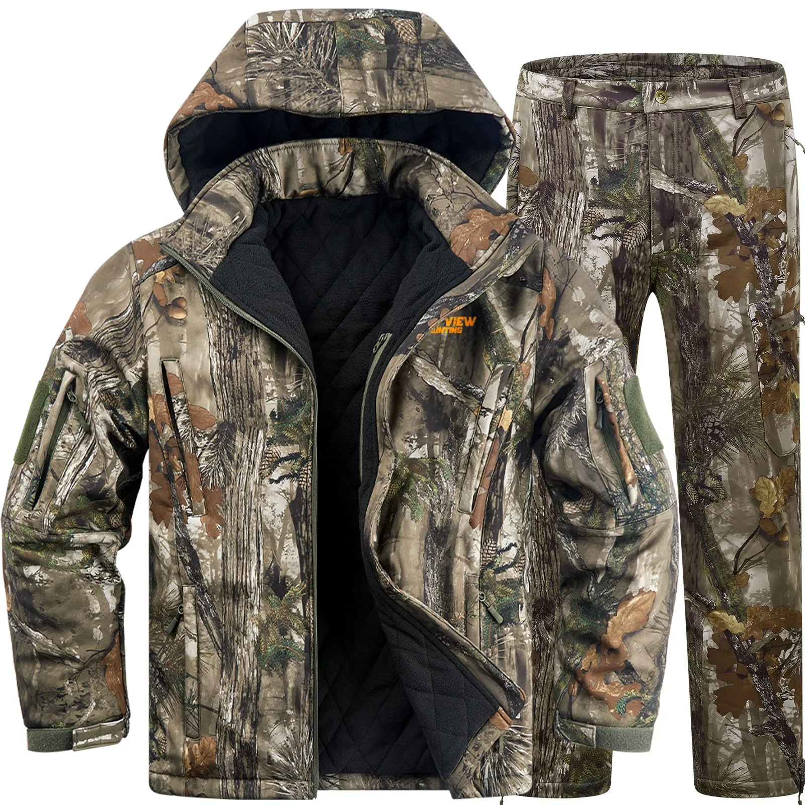 Insulated Hunting Suit for Men, Cold Weather Camo Hunting Clothes