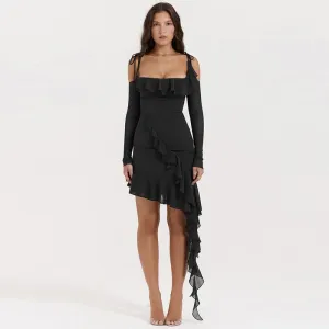 Juliette Tie-up Ruffle Dress