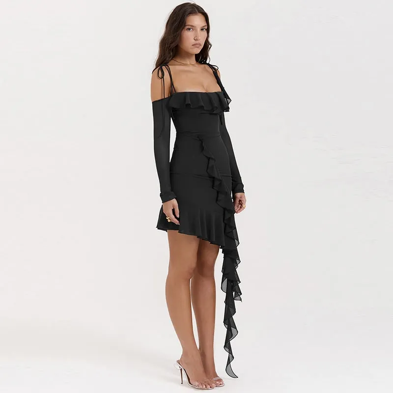 Juliette Tie-up Ruffle Dress