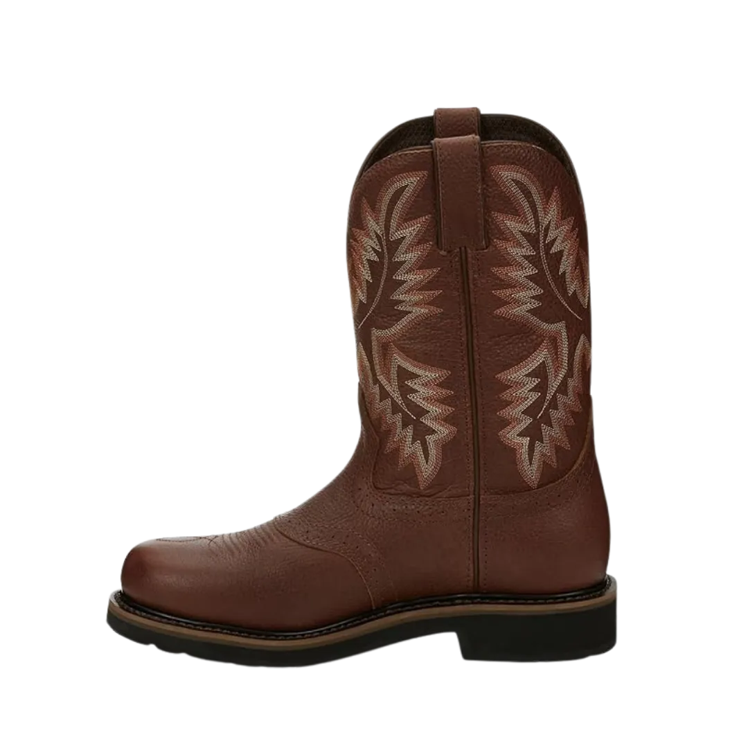 Justin Men's Original Brown Wellington Work Boot