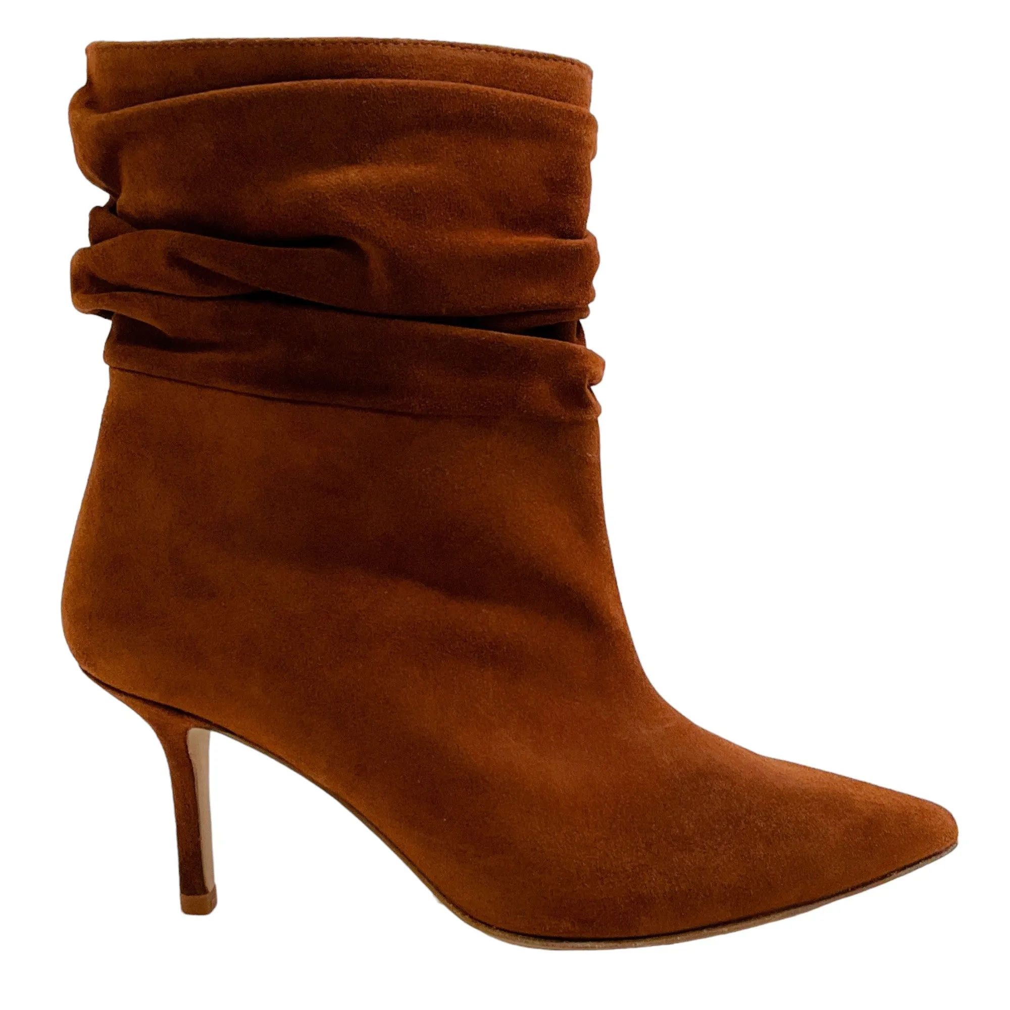 L'Agence Cognac Suede Florine Slouch Booties