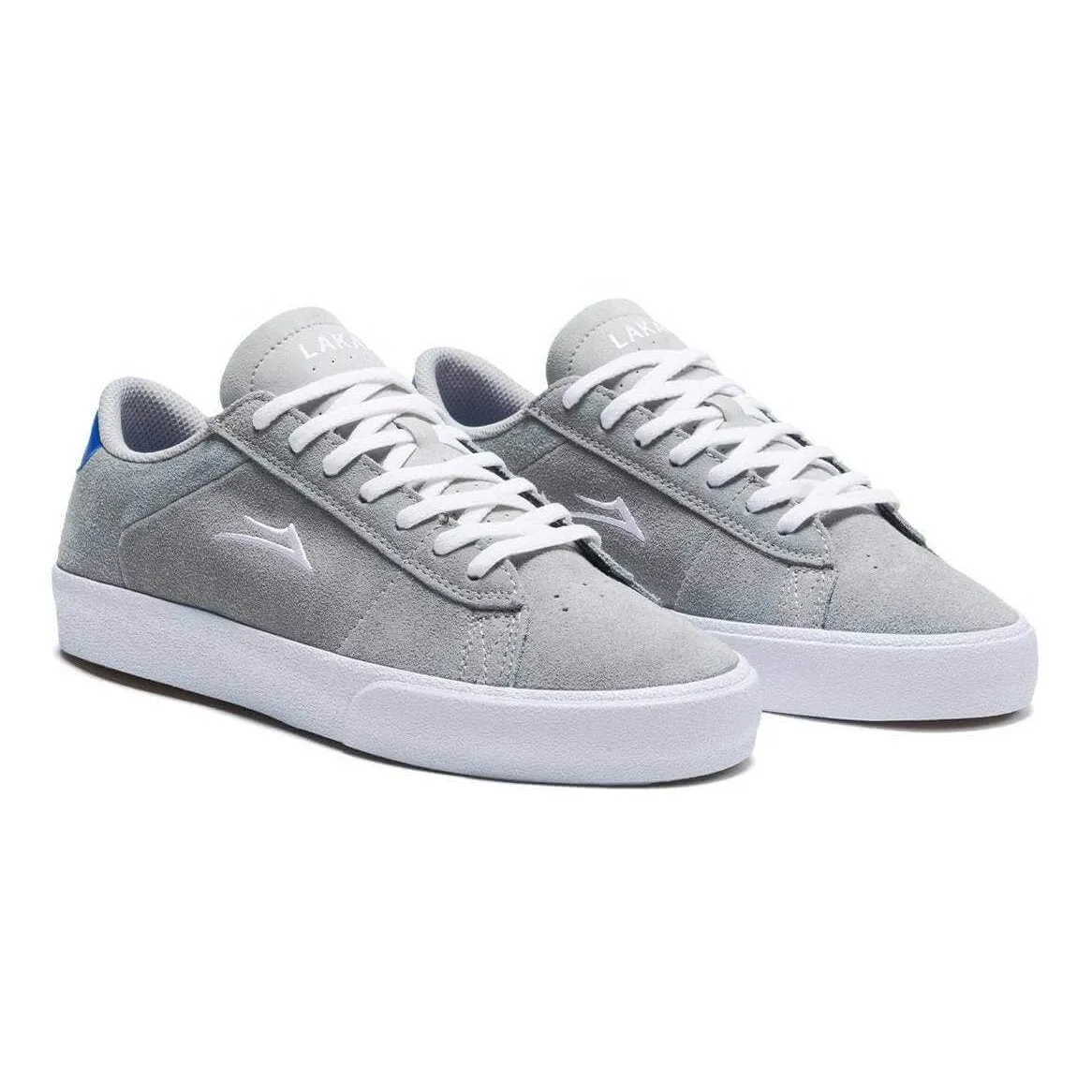 Lakai Newport Light Grey Suede Skate Shoes