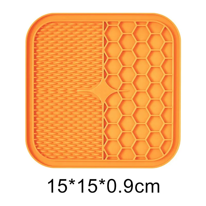 Lick Pad for Dog Cat Slower Feeder Licky Mat for Puppy Kitten Silicone Dispenser Pet Feeding Licking Mat Bathing Distraction Pad