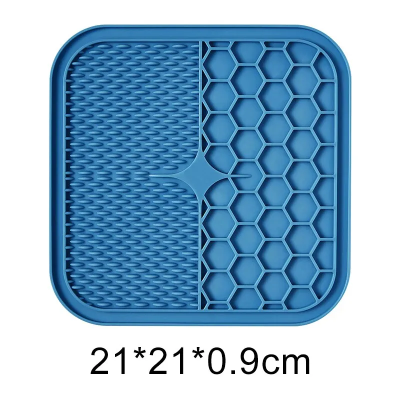 Lick Pad for Dog Cat Slower Feeder Licky Mat for Puppy Kitten Silicone Dispenser Pet Feeding Licking Mat Bathing Distraction Pad