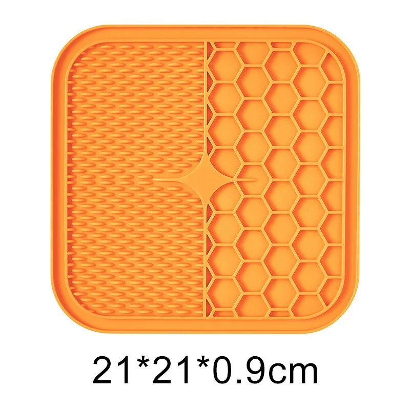 Lick Pad for Dog Cat Slower Feeder Licky Mat for Puppy Kitten Silicone Dispenser Pet Feeding Licking Mat Bathing Distraction Pad