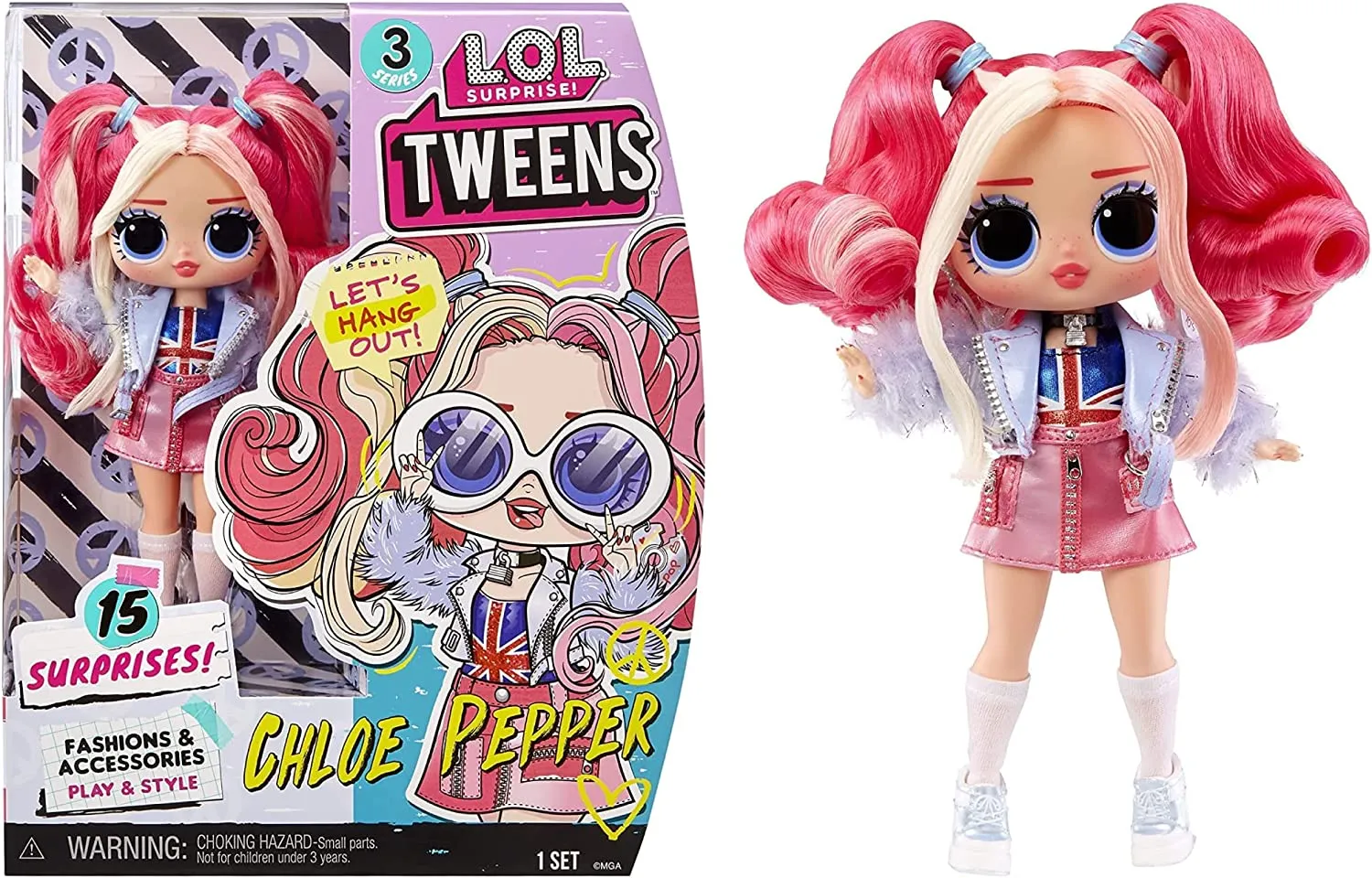 LOL Surprise Tween Series 3 Fashion Doll Chloe Pepper with 15 Surprises – Great Gift for Kids Ages 4 