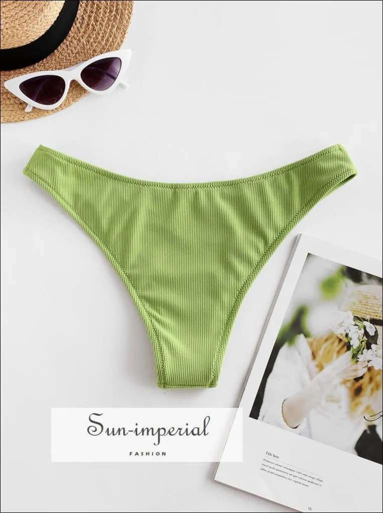 Low Waisted Ribbed Bikini bottom