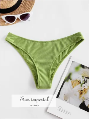 Low Waisted Ribbed Bikini bottom