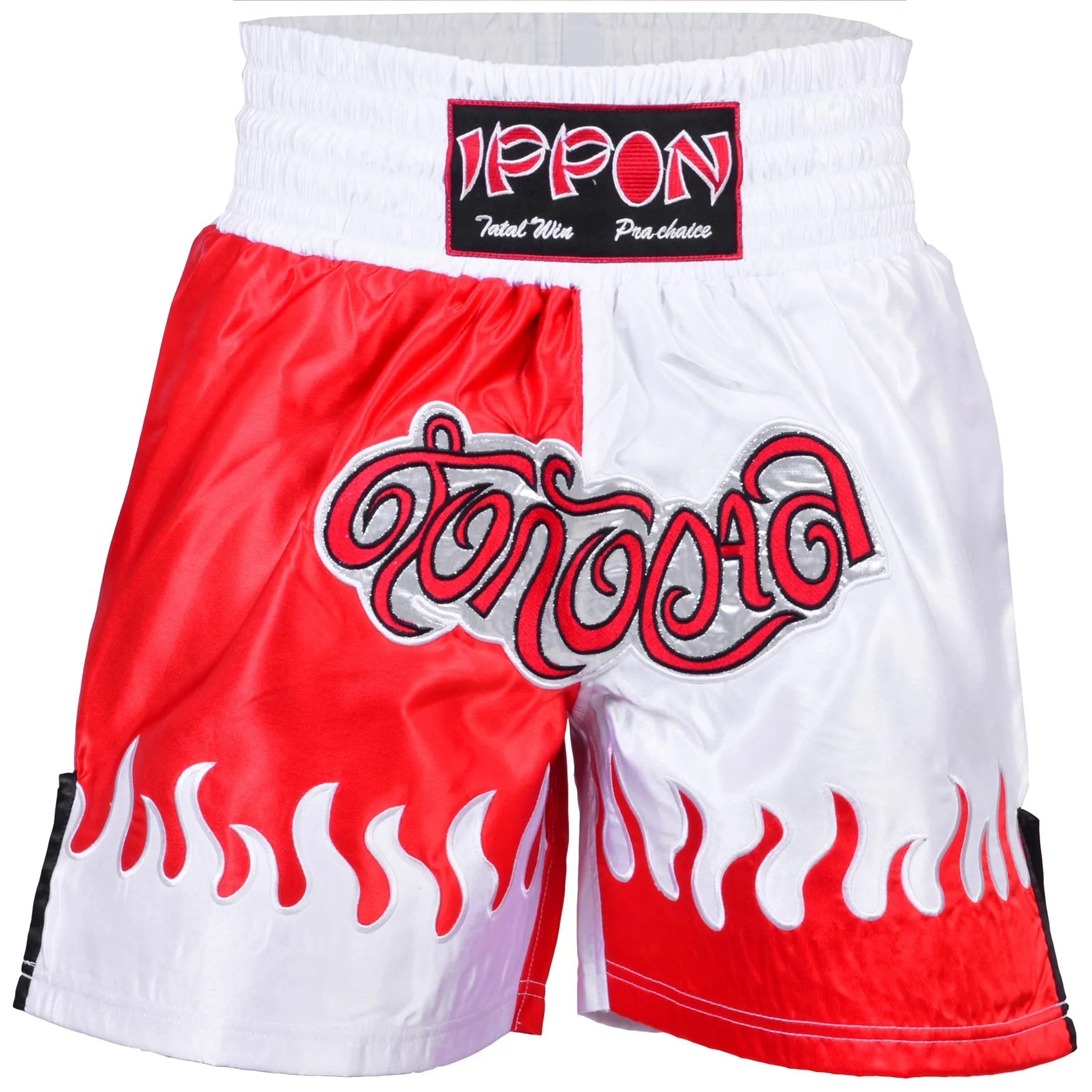 MAR-095G | Red & White Kick Boxing & K1 Shorts