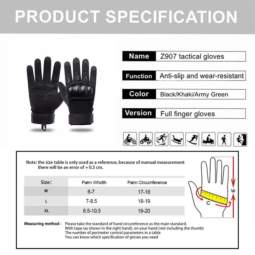 Military Training Outdoor Sports Motorcycle Army Fan Gloves Outdoor Tactical Gloves Cycling Gloves Sport Non-slip Fitness Glove