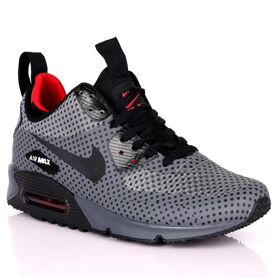 NK Max 90 Mid WNTR Black Dotted Design Sneakers