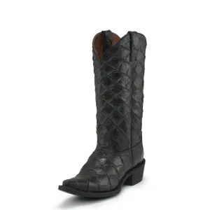 NOCONA WOMEN'S BESSIE BLACK FISH PRINT WESTERN BOOT - NL7060