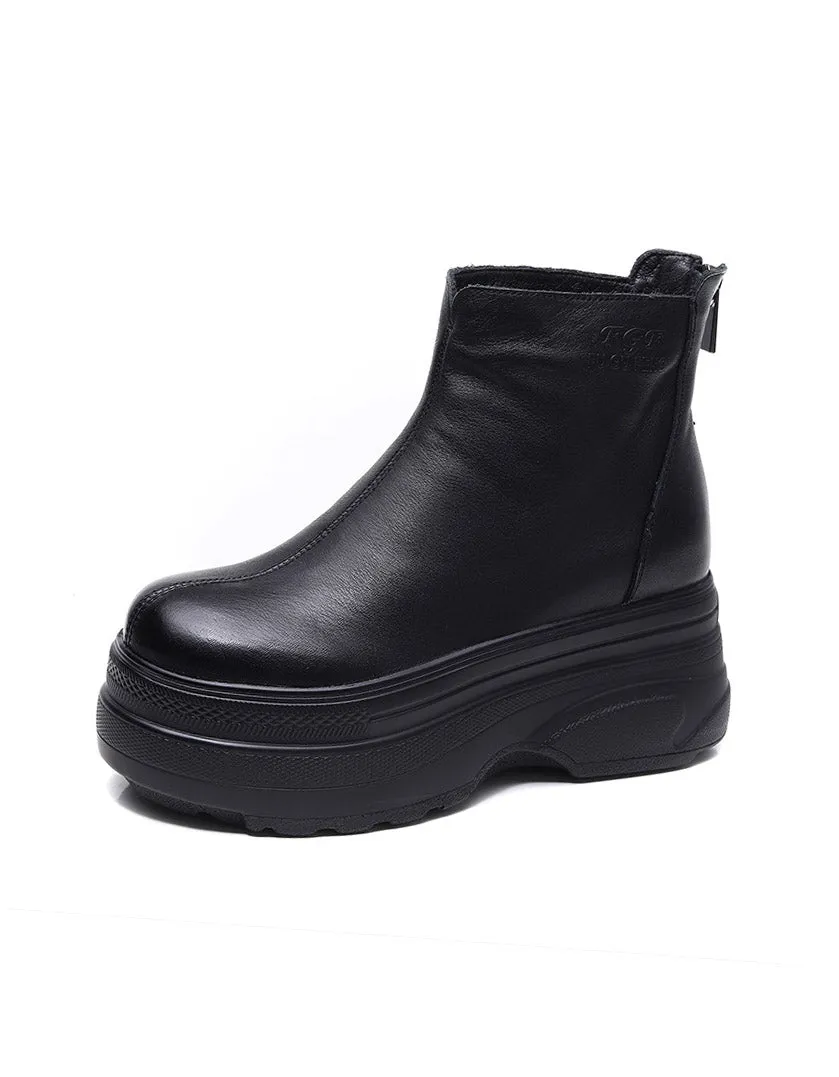 Non-slip Waterproof Autumn Retro Wedge Boots