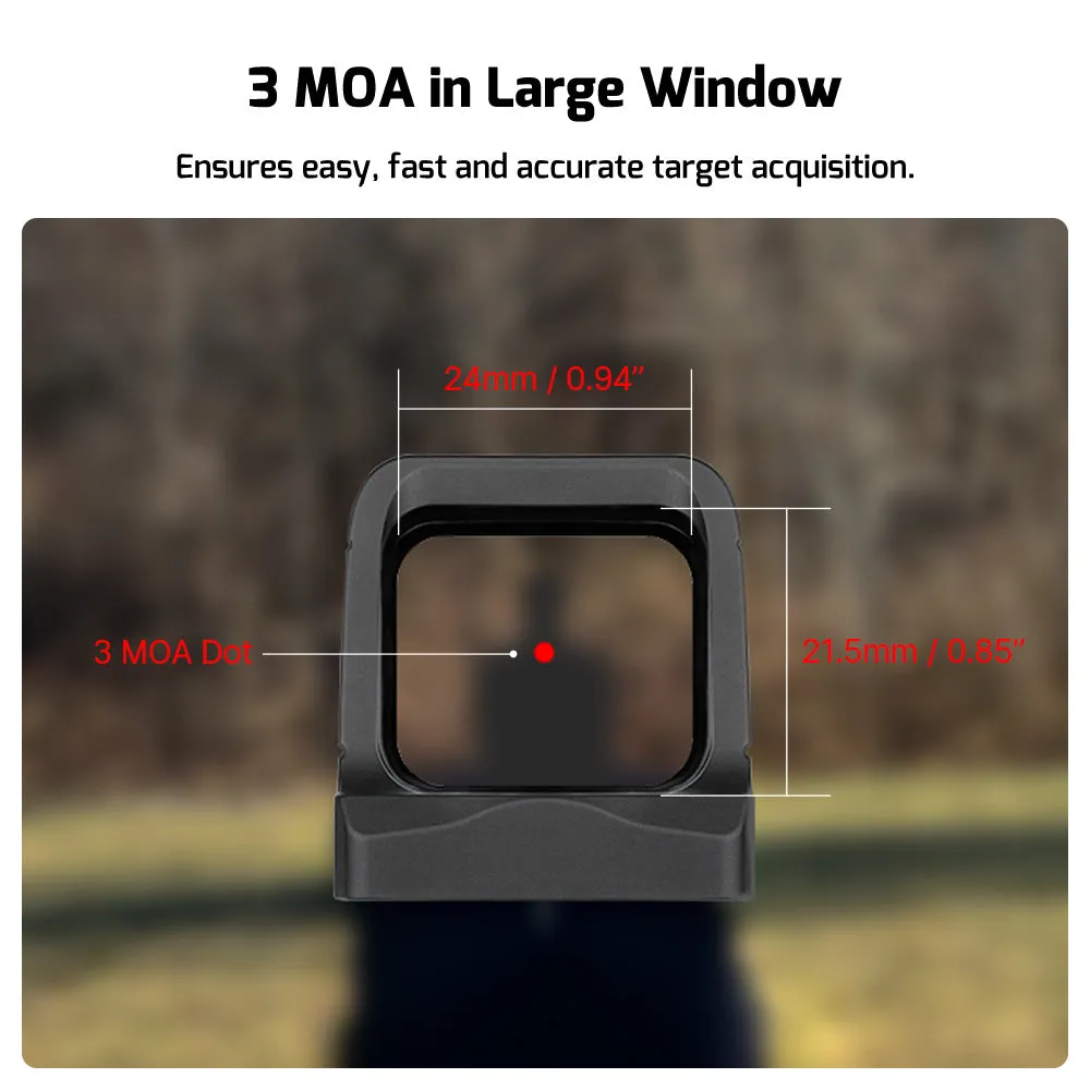 Olight Osight 3 MOA Red or Green Dot Sight with Magnetic Charging Cover