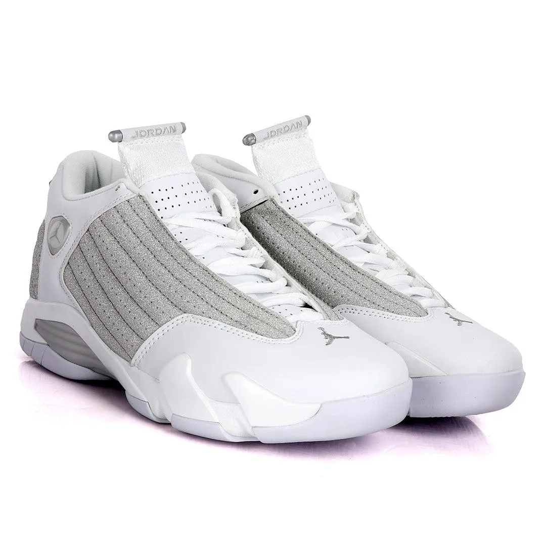 Original Air Jordan White Silver Shiny Sneakers