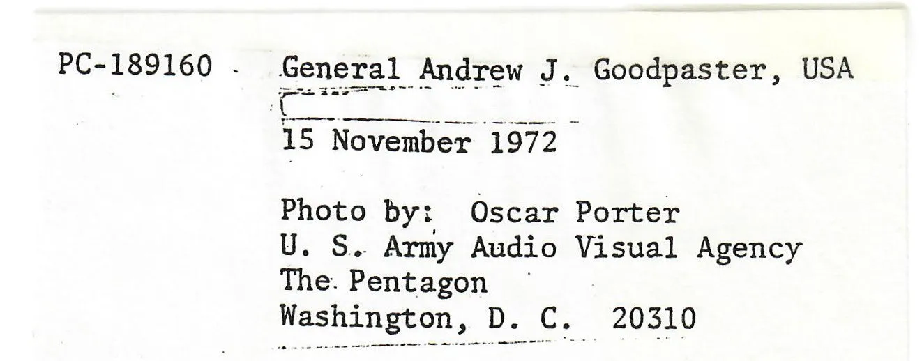 Original U.S. General Andrew Goodpaster Insignia Grouping - Former Supreme Allied Commander, Europe (SACEUR) & Superintendent United States Military Academy