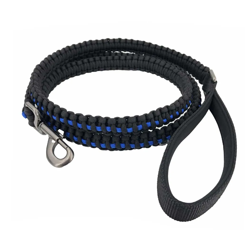 Paracord Dog Leash - Thin Blue Line