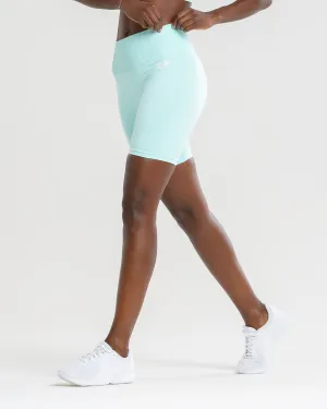 Power Seamless Cycling Shorts | Bleached Aqua