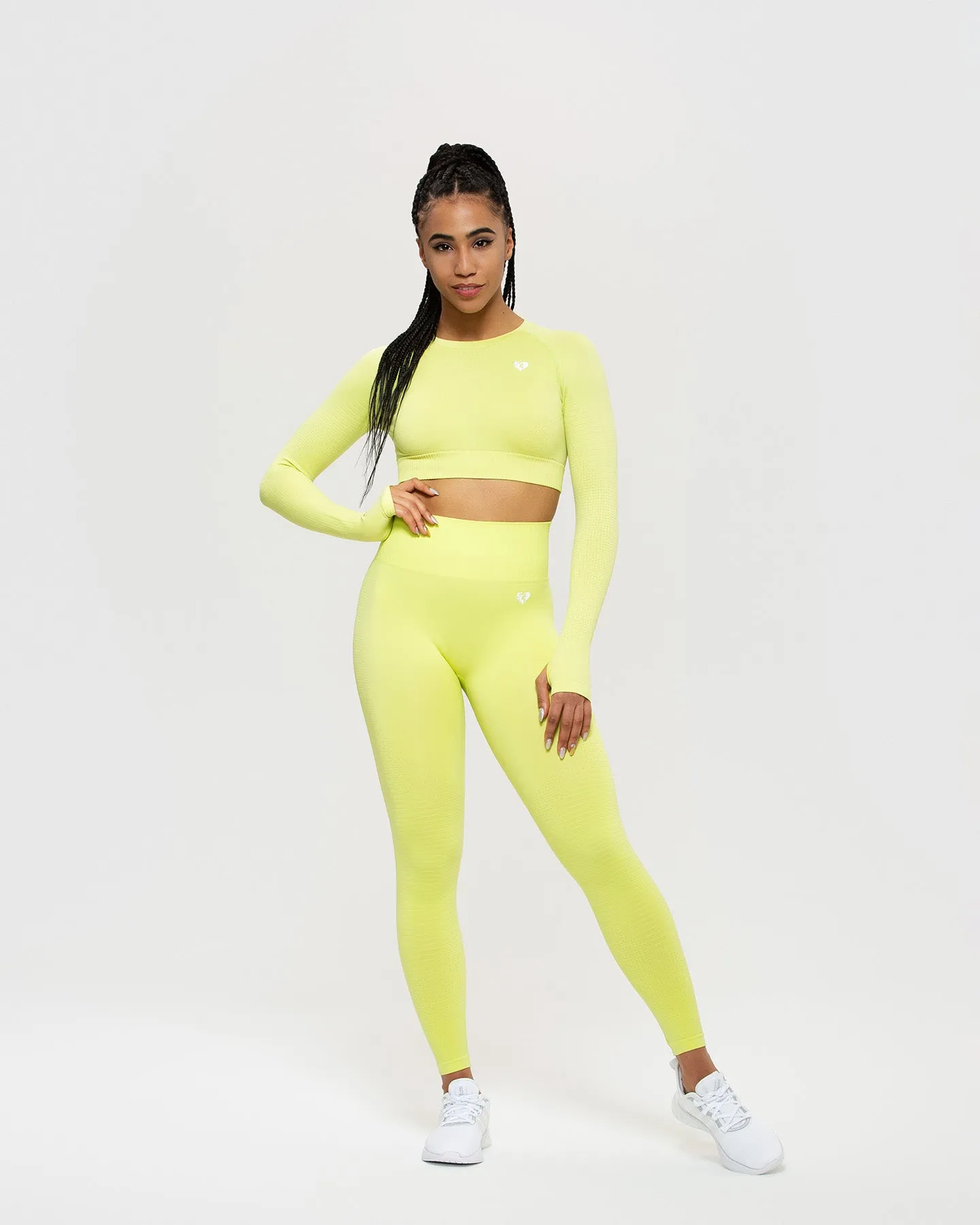 Power Seamless Long Sleeve Crop Top | Apple Mint