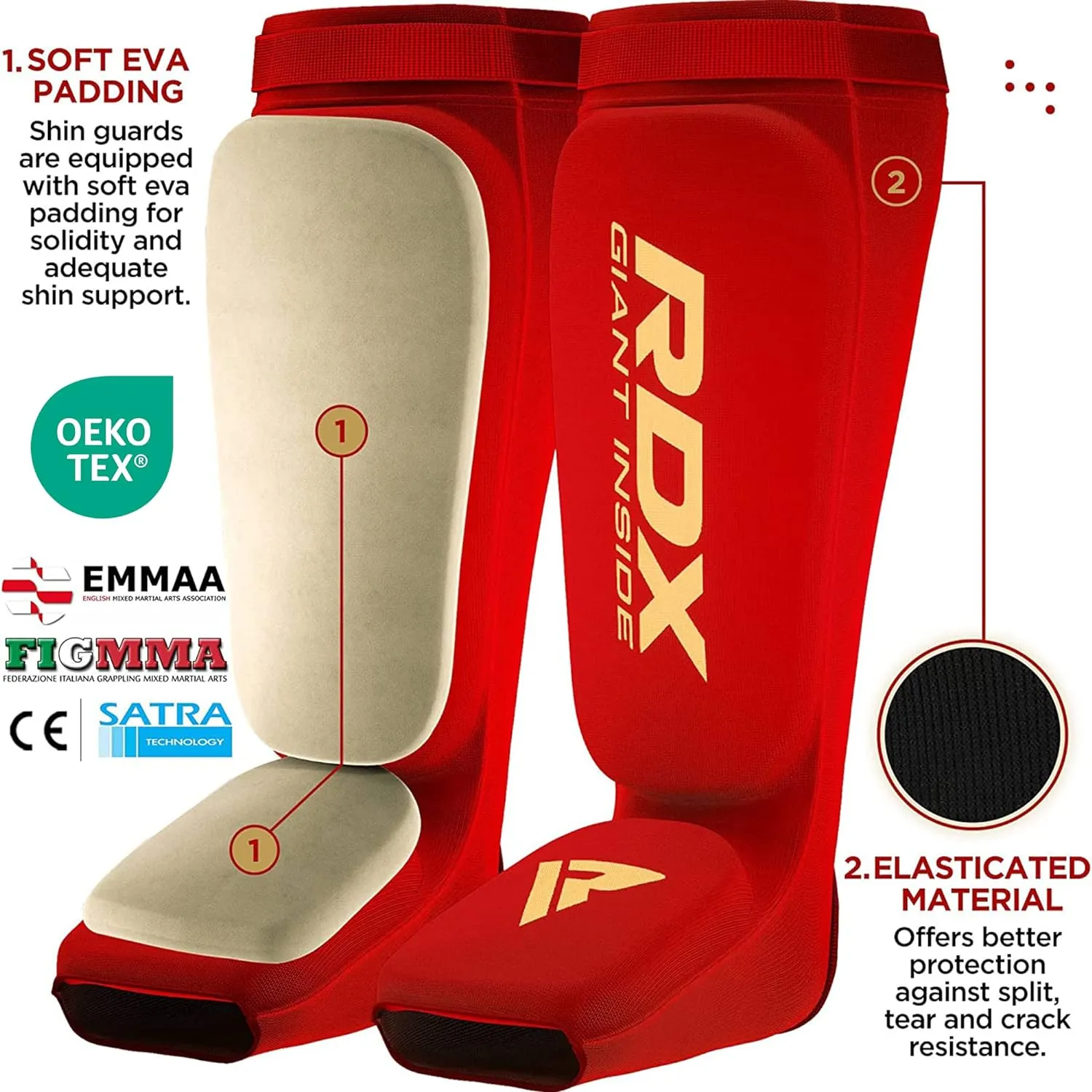 RDX SI Mma Gel Padded Lightweight Shin Instep Guard