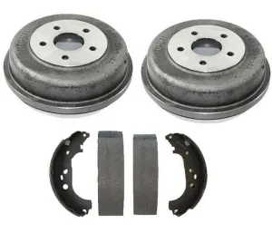 Rear Brake Drums and Shoes Kit Set Fits 10-13 Ford Transit Connect