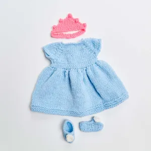 Red Heart Knit Royal Princess Doll Outfit