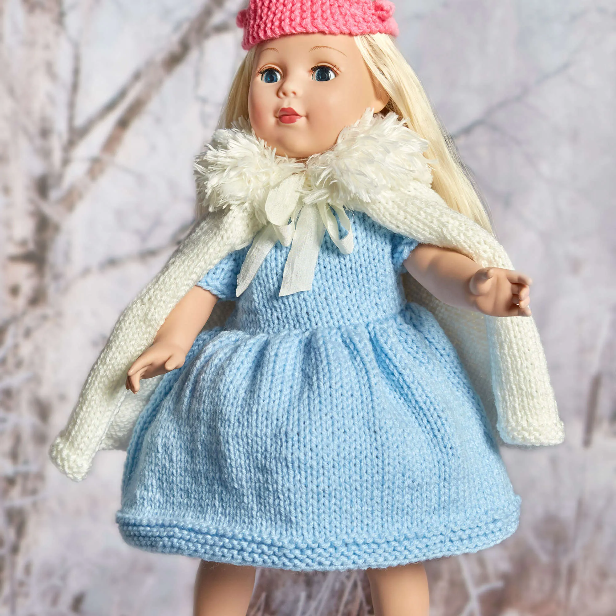 Red Heart Knit Royal Princess Doll Outfit