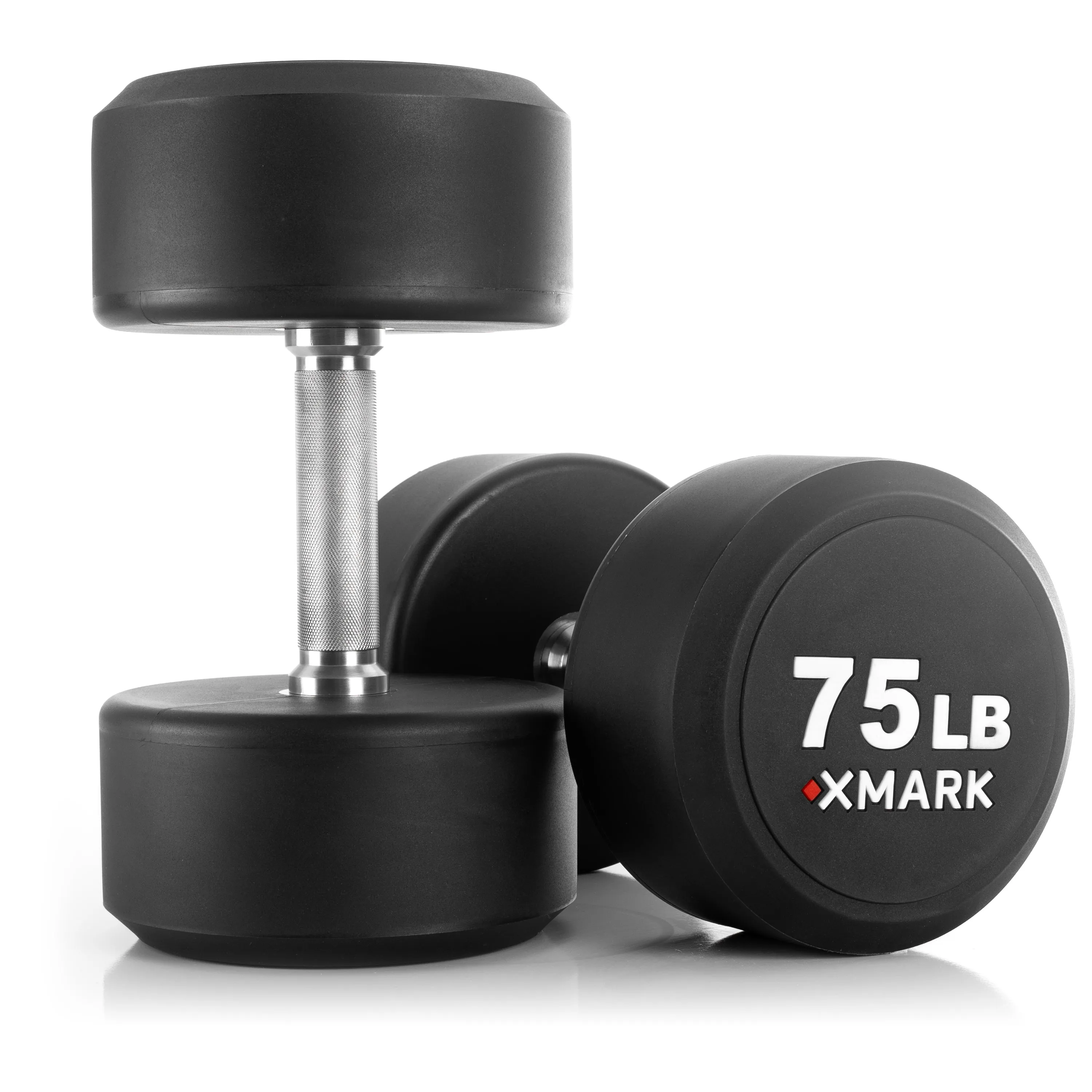 Round Commercial Urethane Dumbbells  (5-50 lb and 5-75 lb Sets)