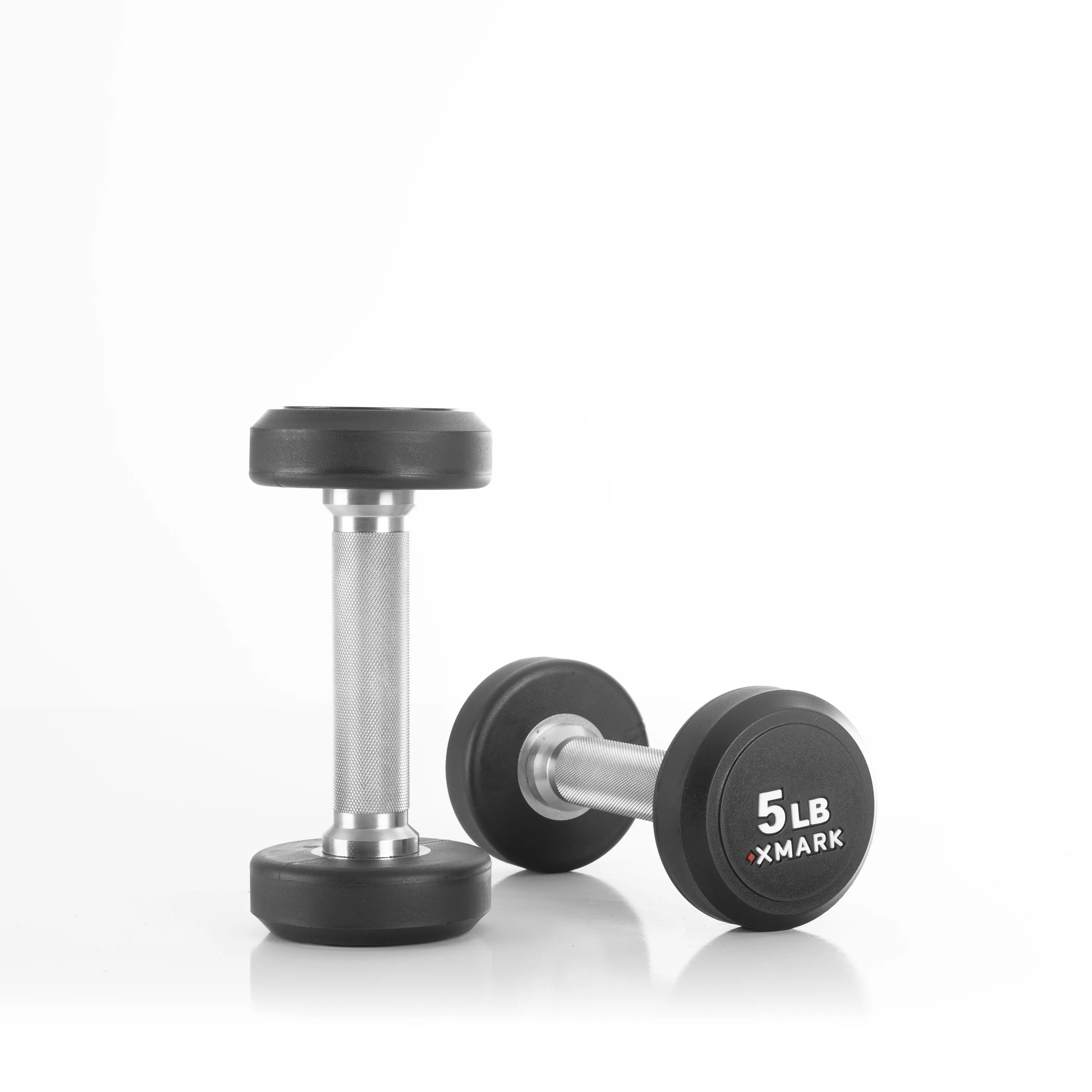 Round Commercial Urethane Dumbbells  (5-50 lb and 5-75 lb Sets)