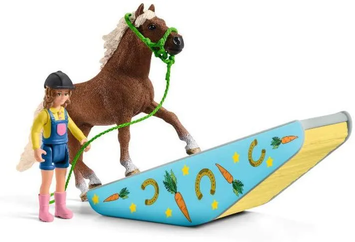 Schleich Farm World Pony Agility Training 41-piece Horse Playset Toy for Kids Ages 3-8