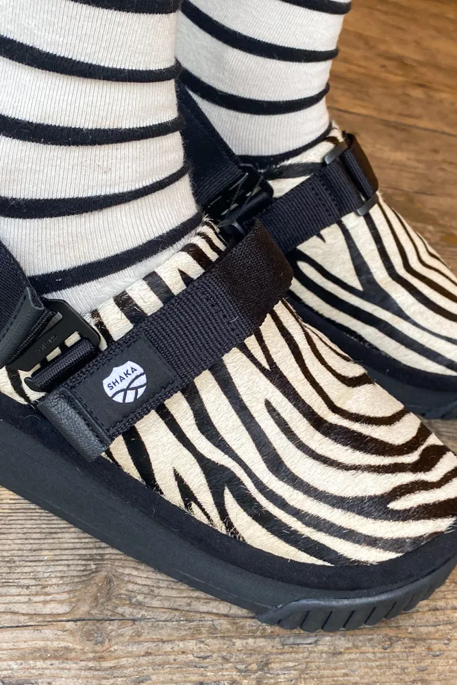 Shaka Zebra Platform Snug Clogs