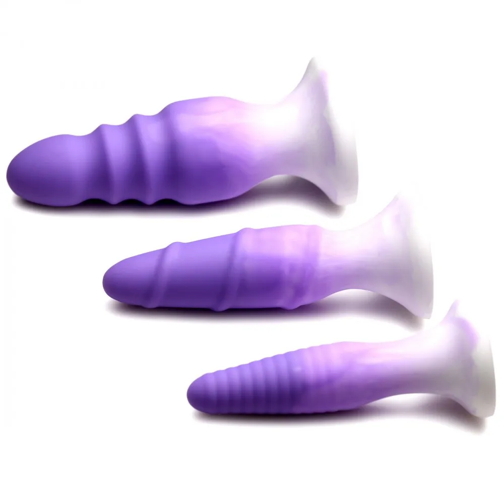 Simply Sweet Silicone Butt Plug - Set of 3 (Purple)